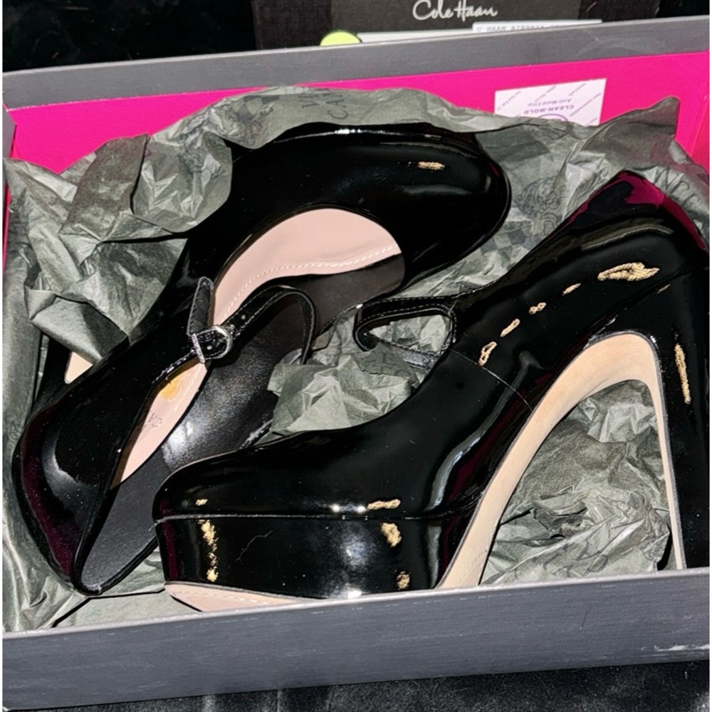 Black Patent Leather Heels by Vince Camuto size 10